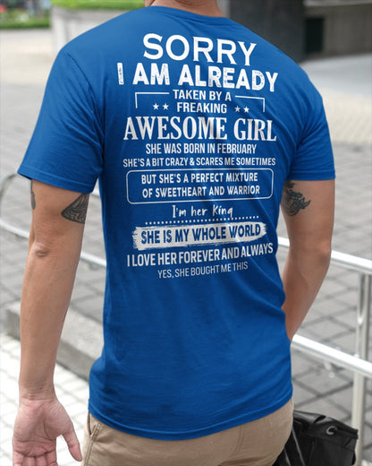 February - Awesome girl - Perfect gift for your boyfriend - (SKU04-86-02) - SUN02