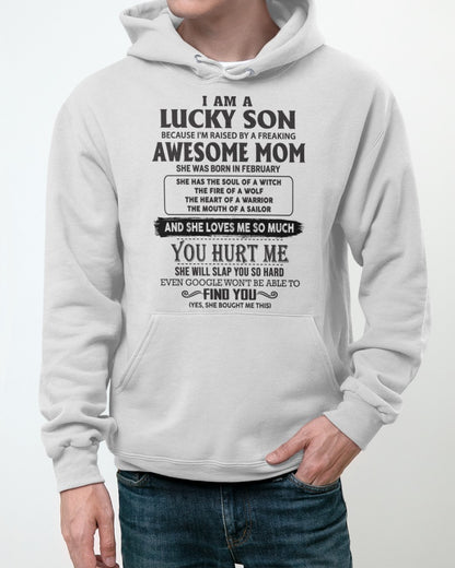 February - Awesome mom - Perfect gift for your Lucky Son (SKU10-LKS4-02)