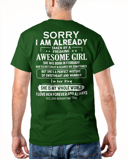 February - Awesome girl - Perfect gift for your boyfriend - (SKU04-86-02) - SUN02
