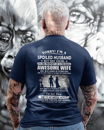 February - Funny Husband T-Shirt - Perfect Gift from Wife for Holiday, Anniversary or Birthday (SKU11-47-02) - SUN02