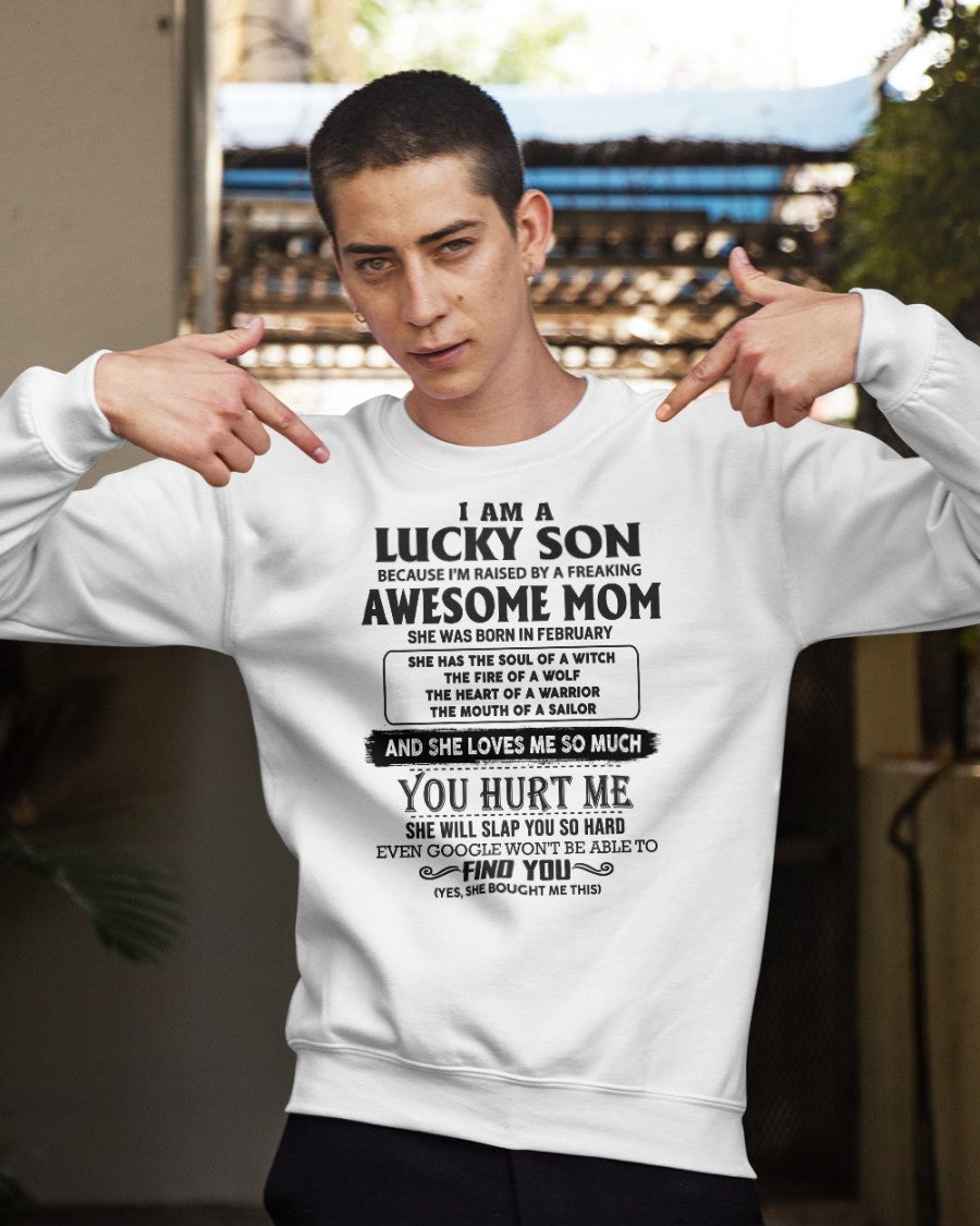 February - Awesome mom - Perfect gift for your Lucky Son (SKU10-LKS4-02)