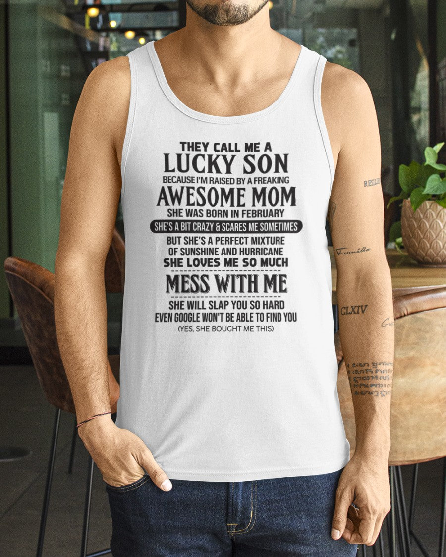 Awesome February Mom - Perfect Gift For Son From Mom (SKU2604-133-02) SUN02