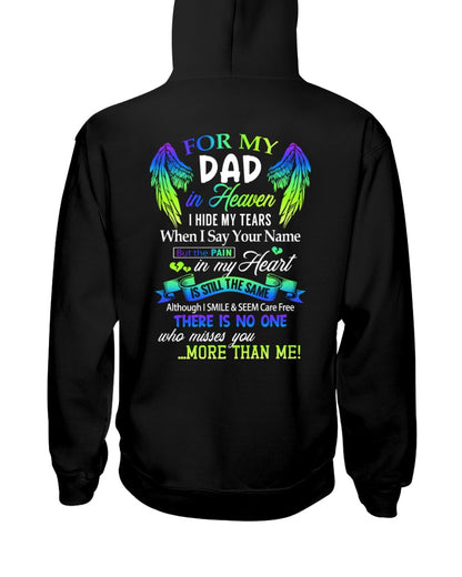 Personalized Memorial T-Shirt for Dad in Heaven - In Loving Memory Shirt, Miss You Dad Gift (SKUDAD) SUN00