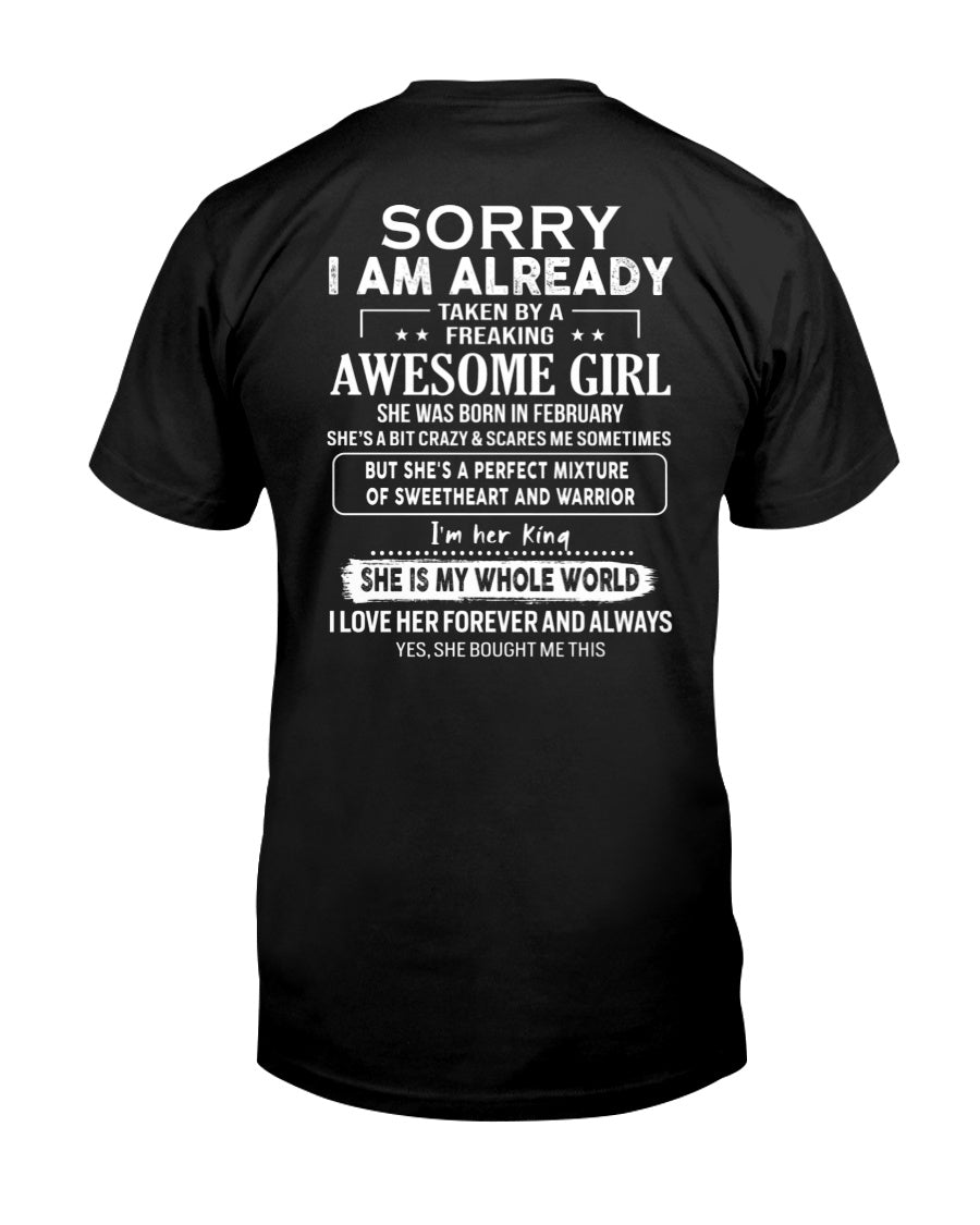 February - Awesome girl - Perfect gift for your boyfriend - (SKU04-86-02) - SUN02