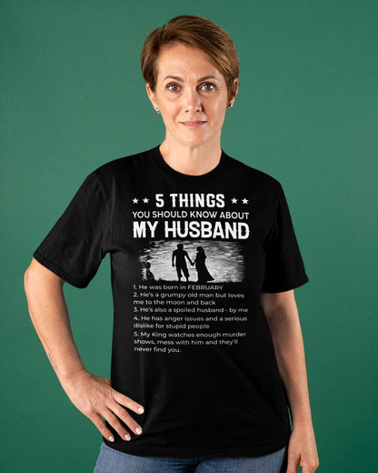 February - Funny Gift T-Shirt for Wife - Valentine’s Day, Anniversary, Birthday & Holiday Present from Husband (SKU26T-01293-02) SUN02