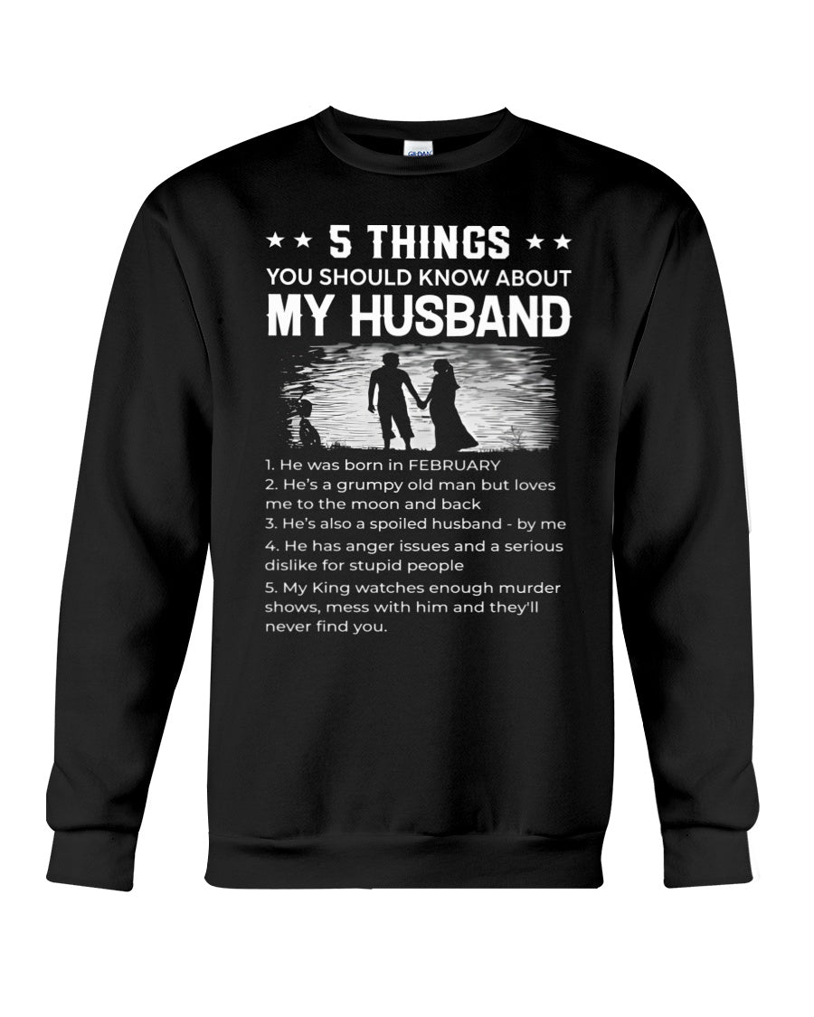 February - Funny Gift T-Shirt for Wife - Valentine’s Day, Anniversary, Birthday & Holiday Present from Husband (SKU26T-01293-02) SUN02