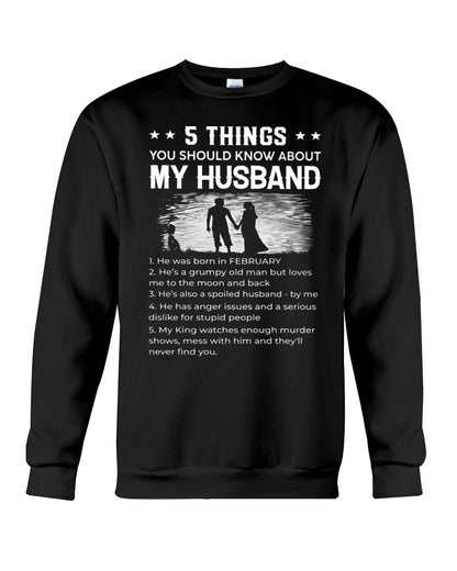 February - Funny Gift T-Shirt for Wife - Valentine’s Day, Anniversary, Birthday & Holiday Present from Husband (SKU26T-01293-02) SUN02