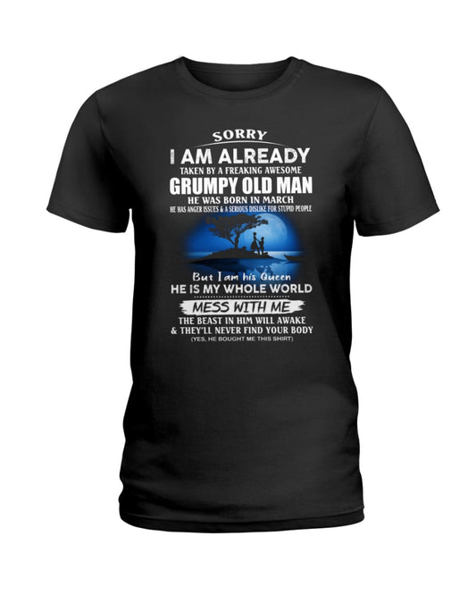 March - Valentine’s Day T-Shirt Gift for Her - Anniversary, Birthday & Holiday Present from Boyfriend or Husband (SKU26T-01147-03) - SUN03