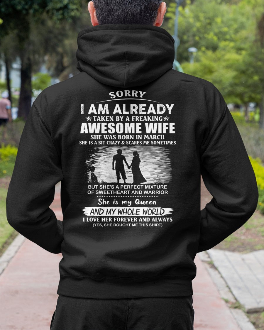 March - Funny Husband T-Shirt - Perfect Gift from Wife for Anniversary or Birthday (SKU26T-0175-03)