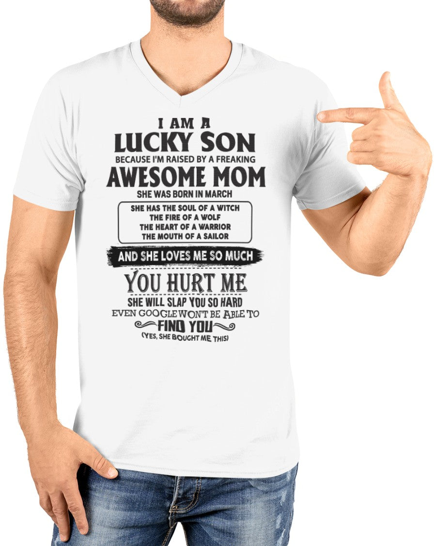 March - Awesome mom - Perfect gift for your Lucky Son (SKU10-LKS4-03)