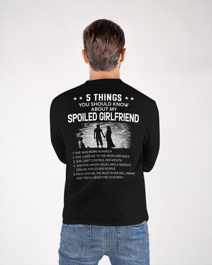 March - 5 Things You Should Know About My Girlfriend - Perfect Gift For Your Boyfriend (SKU2607-219-03) SUN03