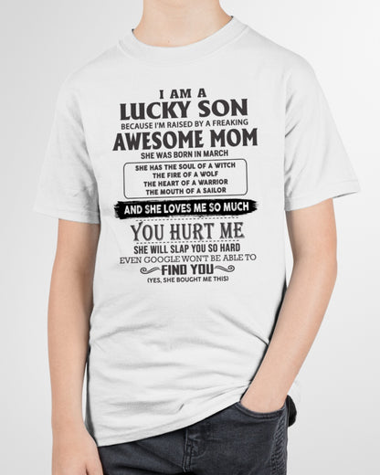 March - Awesome mom - Perfect gift for your Lucky Son (SKU10-LKS4-03)