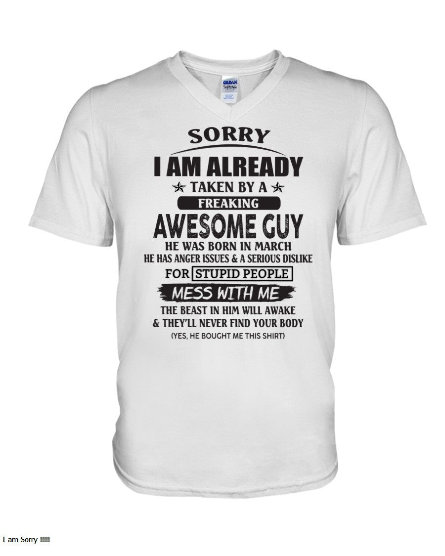 March - Awesome guy - The special gift for your girlfriend, wife - (SORRY-GUYS) - SUN03