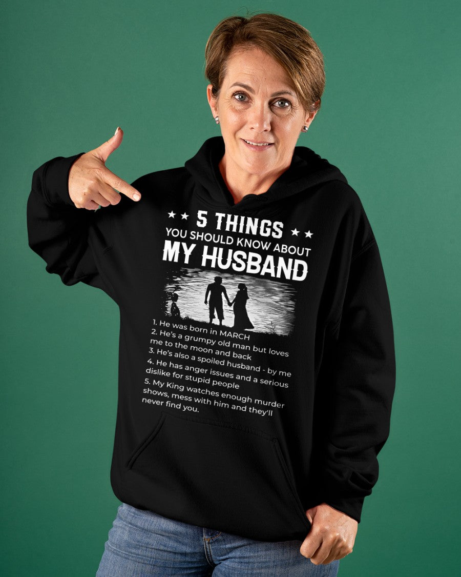 March - Funny Gift T-Shirt for Wife - Valentine’s Day, Anniversary, Birthday & Holiday Present from Husband (SKU26T-01293-03) SUN03