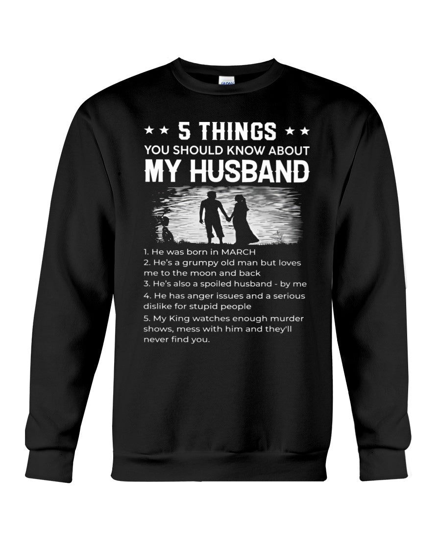 March - Funny Gift T-Shirt for Wife - Valentine’s Day, Anniversary, Birthday & Holiday Present from Husband (SKU26T-01293-03) SUN03