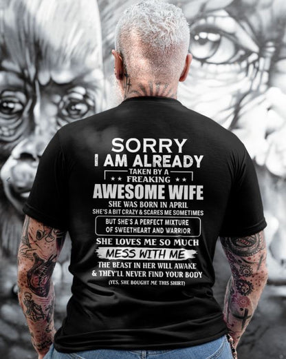 Awesome wife April - Perfect gift for your husband - SUN04 (SKU68-86-04)