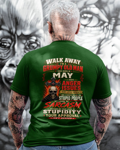 I am a Grumpy Old Man Born in May - I'm Allergic To Stupidity Funny Sarcasm Tee (SKU2607-267-05) - SUN05
