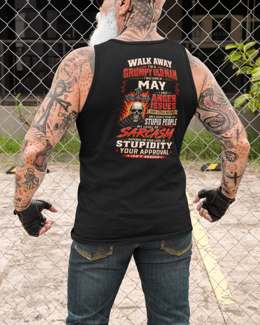 I am a Grumpy Old Man Born in May - I'm Allergic To Stupidity Funny Sarcasm Tee (SKU2607-267-05) - SUN05