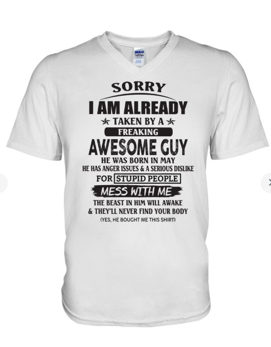 May - Awesome guy - The special gift for your girlfriend, wife - (SORRY-GUYS) - SUN05