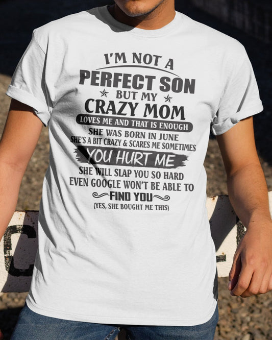June - I'm not a perfect son - Awesome Mom - Perfect gift for your son (SKU09-NPF-06)