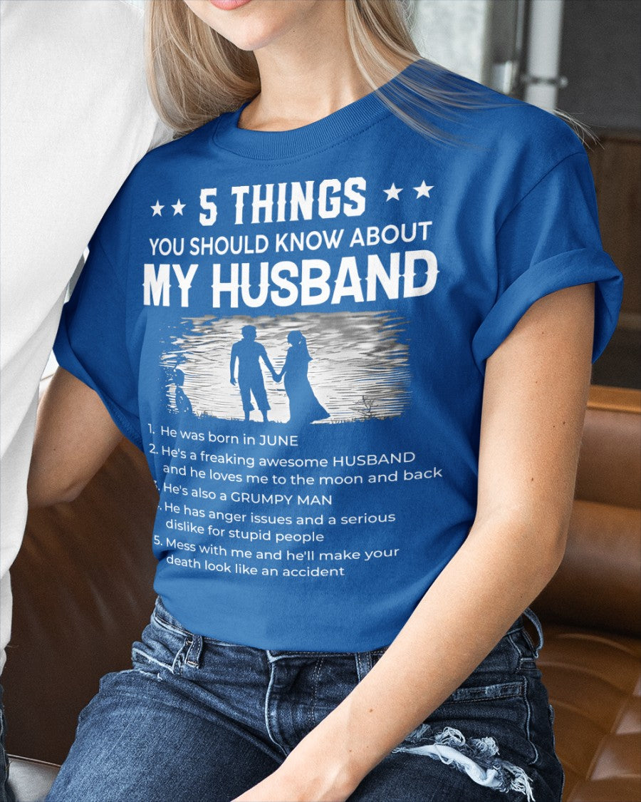 June Wife Gift - 5 Things About My Husband (SKU2604-288-06) - SUN06