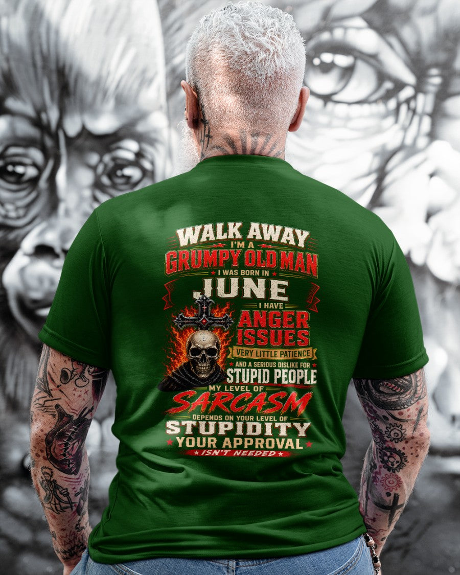 I am a Grumpy Old Man Born in June - I'm Allergic To Stupidity Funny Sarcasm Tee (SKU2607-267-06) - SUN06