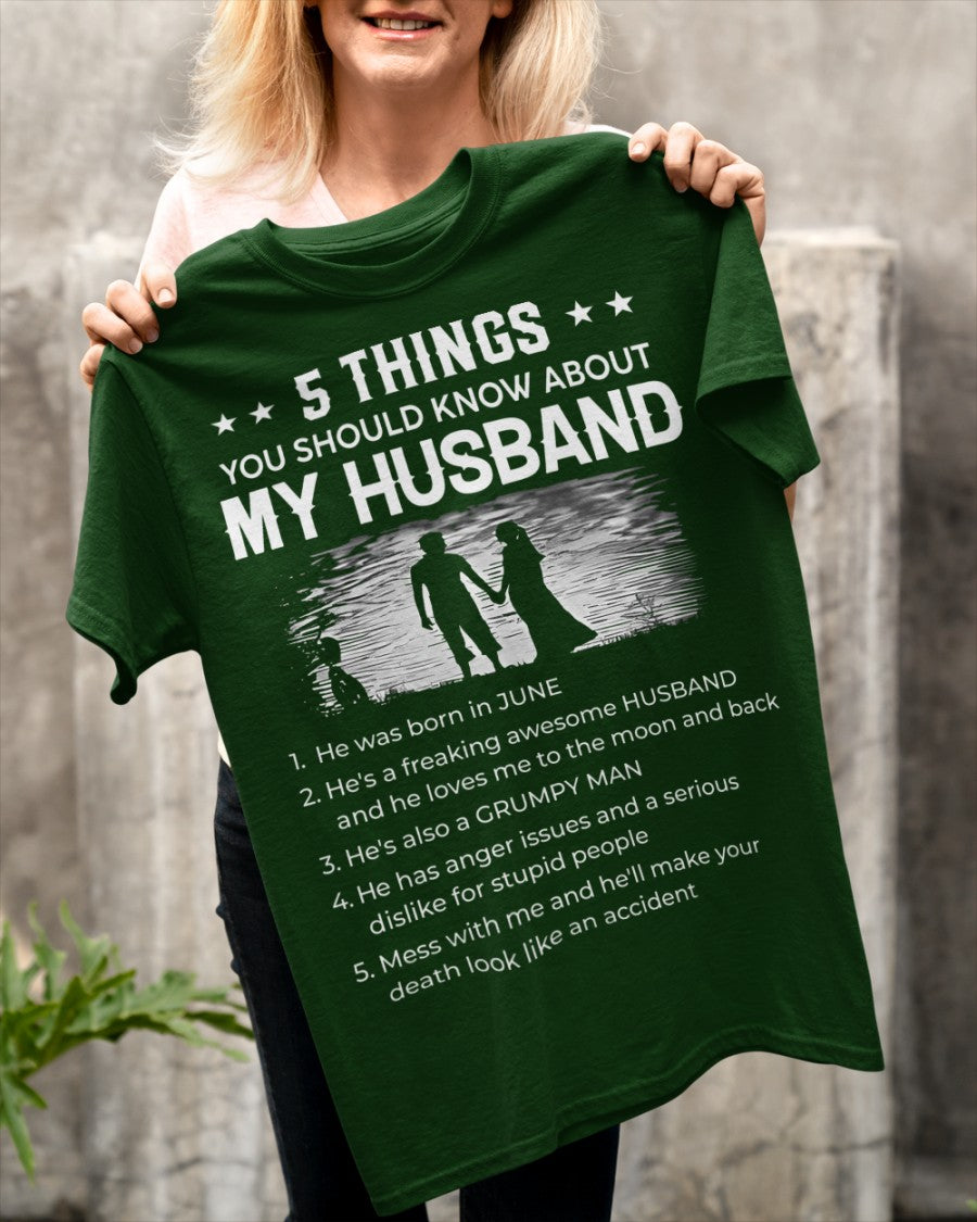 June Wife Gift - 5 Things About My Husband (SKU2604-288-06) - SUN06