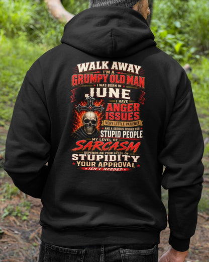 I am a Grumpy Old Man Born in June - I'm Allergic To Stupidity Funny Sarcasm Tee (SKU2607-267-06) - SUN06