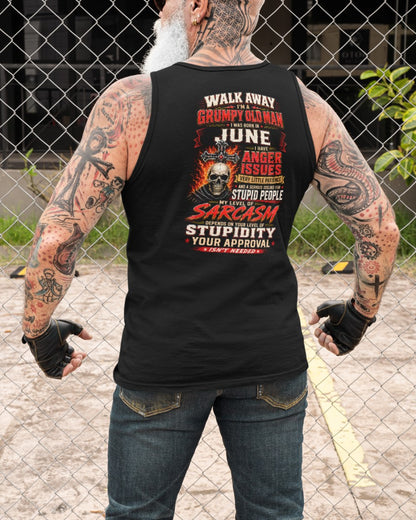 I am a Grumpy Old Man Born in June - I'm Allergic To Stupidity Funny Sarcasm Tee (SKU2607-267-06) - SUN06