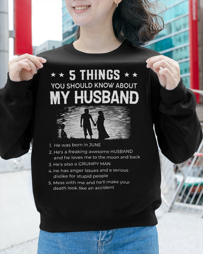 June Wife Gift - 5 Things About My Husband (SKU2604-288-06) - SUN06