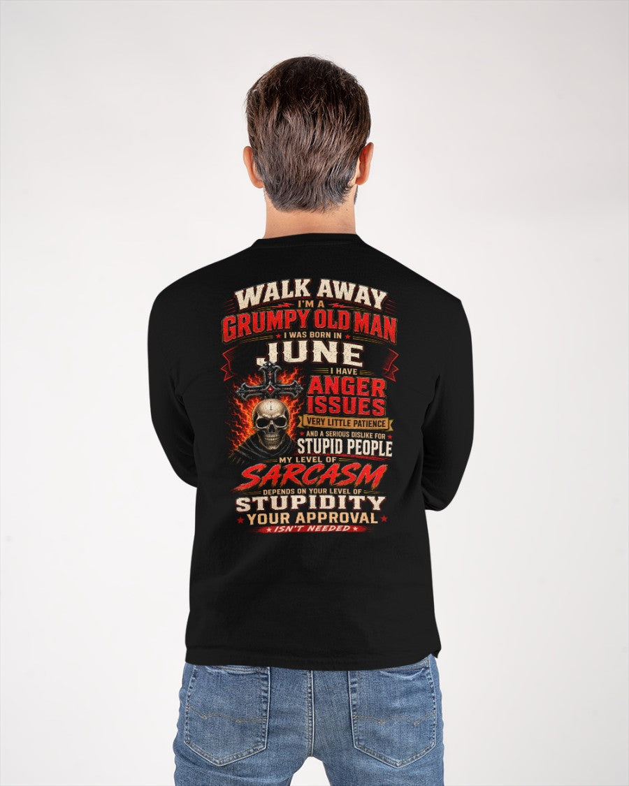 I am a Grumpy Old Man Born in June - I'm Allergic To Stupidity Funny Sarcasm Tee (SKU2607-267-06) - SUN06