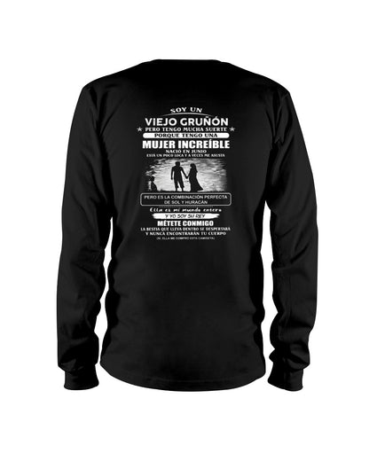 Camiseta Hombre Viejo Gruñón Regalo Para Esposo O Novio - Mujer Increíble Nacida En Junio - (SKU2604-270-06) - SUN06