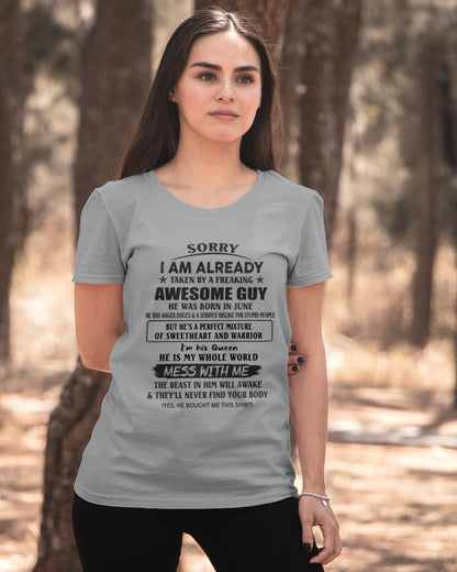 June - Awesome guy born in June - Perfect gift for your girlfriend or wife (SKU12-38-06)