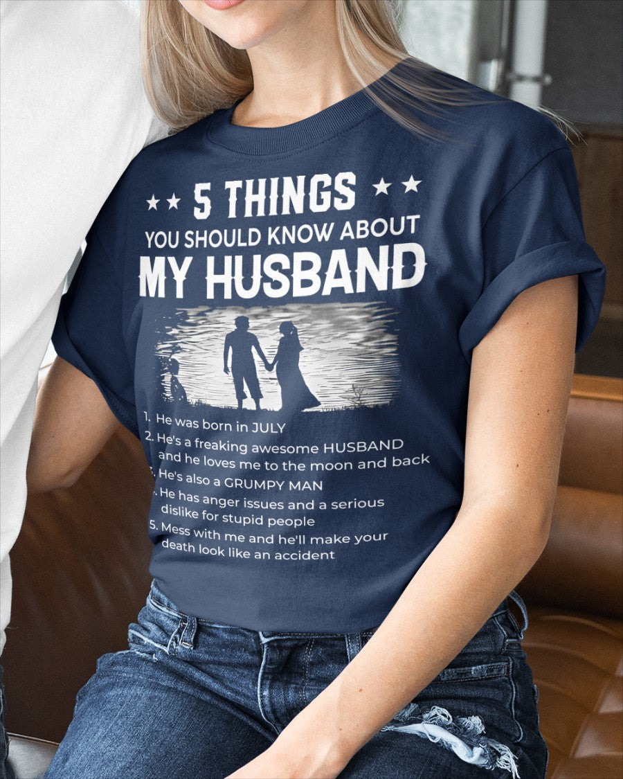 July Wife Gift - 5 Things About My Husband (SKU2604-288-07) - SUN07