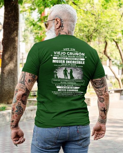 Camiseta Hombre Viejo Gruñón Regalo Para Esposo O Novio - Mujer Increíble Nacida En Julio (SKU2604-270-07) - SUN07