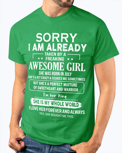 July - Awesome girl - Perfect gift for your boyfriend - (SKU06-69-07) - SUN07