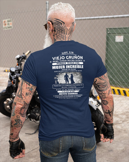 Camiseta Hombre Viejo Gruñón Regalo Para Esposo O Novio - Mujer Increíble Nacida En Julio (SKU2604-270-07) - SUN07