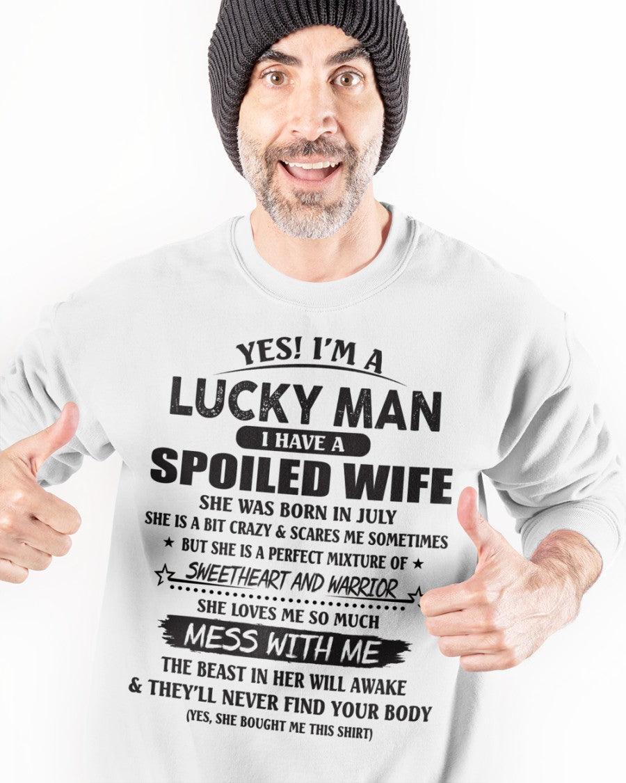 July - Yes! I'm a Lucky Man - Perfect gift for your husband - SUN07 (SKU-LK.MAN-07)