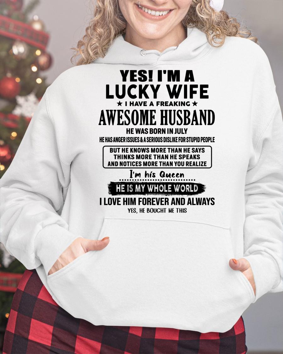 Yes, I'm a lucky wife - Perfect gift for your wife - (SKU-LK-WIFE-07) - SUN07