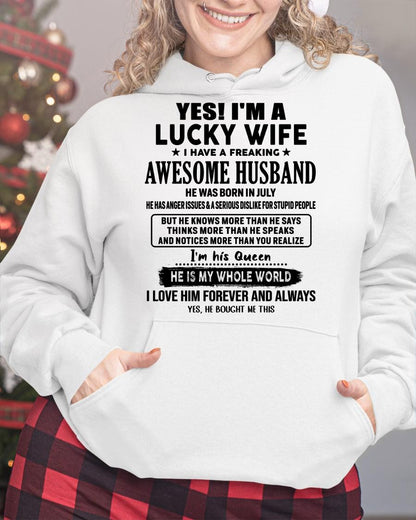 Yes, I'm a lucky wife - Perfect gift for your wife - (SKU-LK-WIFE-07) - SUN07