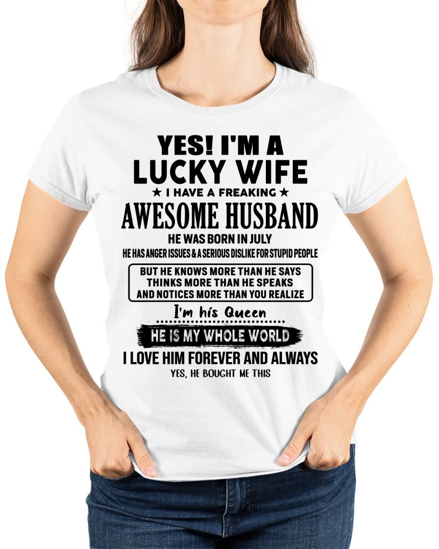 Yes, I'm a lucky wife - Perfect gift for your wife - (SKU-LK-WIFE-07) - SUN07