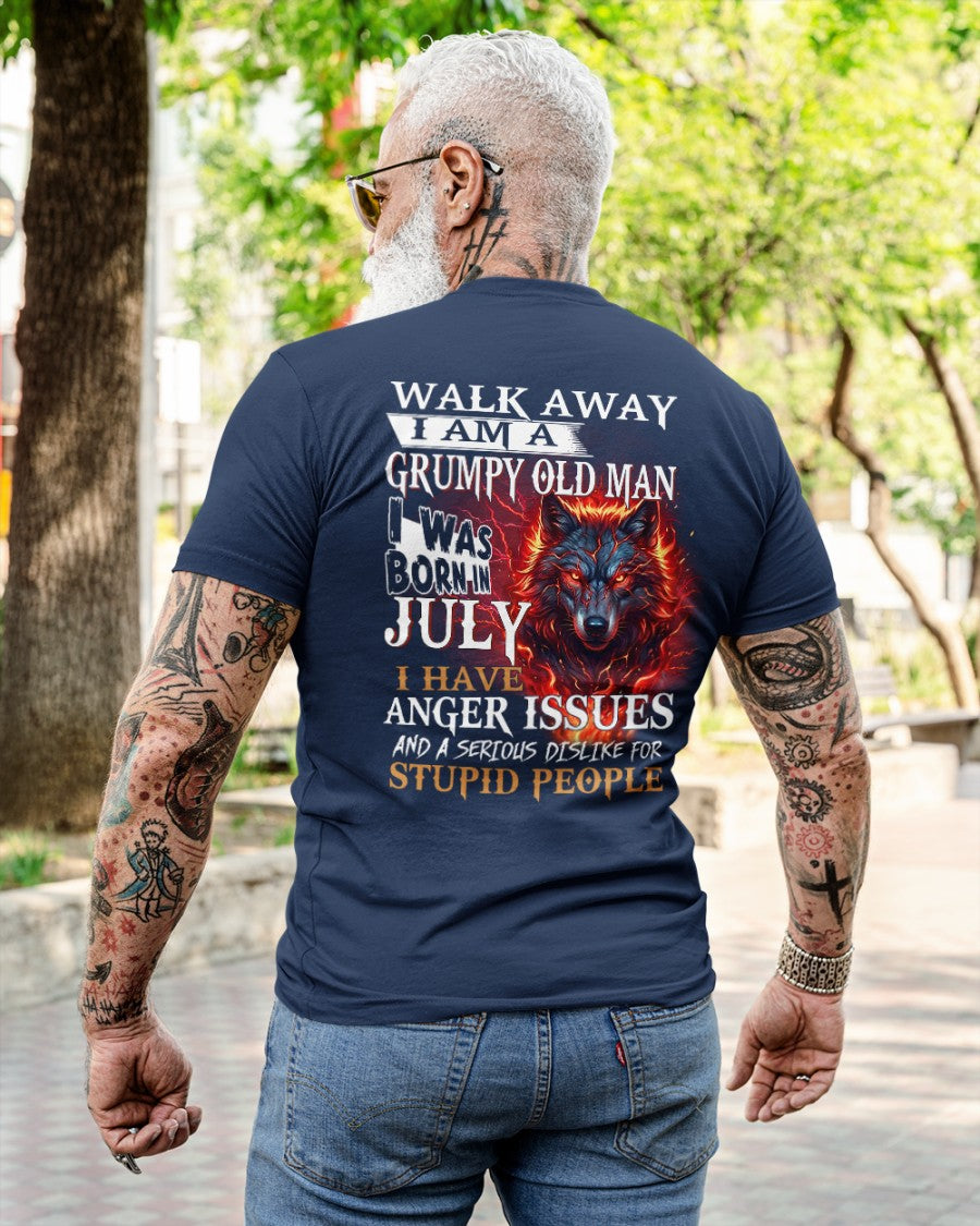 I'm A Grumpy Old July Man T-Shirt - Don't Mess With Me Tee (SKU2604-212-07) - SUN07