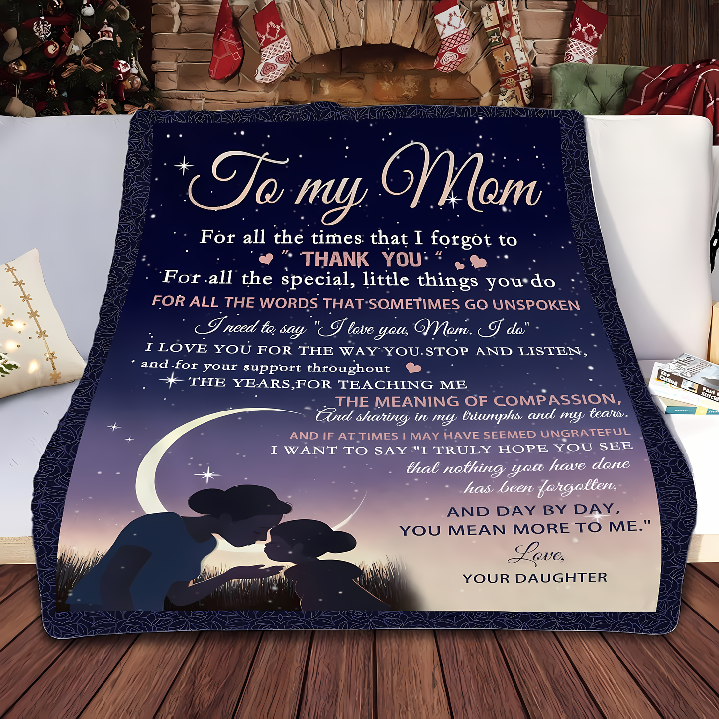 Couverture cadeau spéciale pour votre maman - De la part de sa fille 