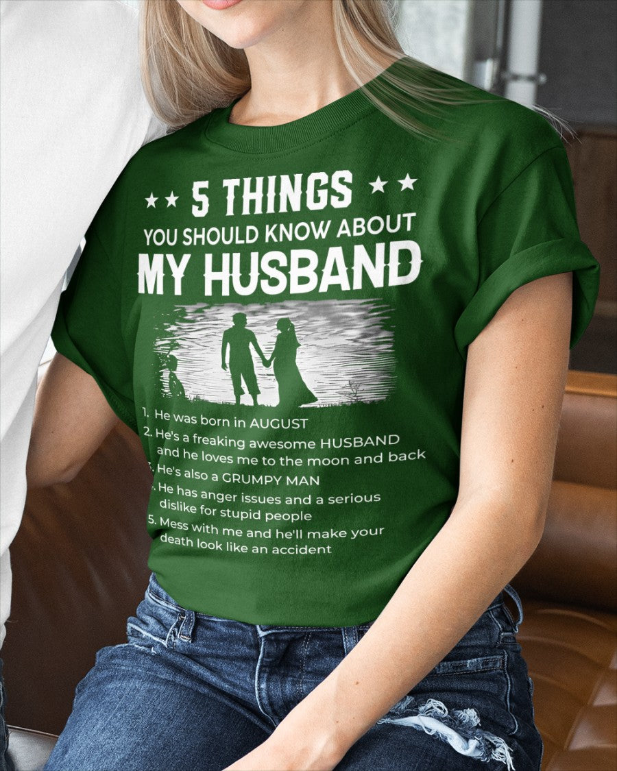 August Wife Gift - 5 Things About My Husband (SKU2604-288-08) - SUN08