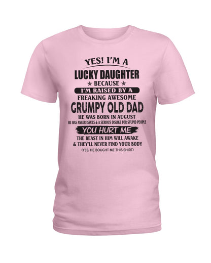 August - Yes! I'm a Lucky Daughter - The perfect gift for your daughter - (SKU07-85-08) - SUN08