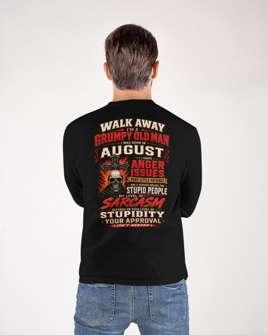 I am a Grumpy Old August Man - I'm Allergic To Stupidity Funny Sarcasm Tee (SKU2607-267-08) - SUN08