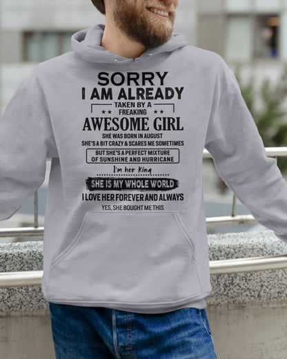 Sorry Girls, I’m Taken - My Girl is Crazy & Cute - Perfect gift for your boyfriend, husband - (SKU.SS-08) - SUN08