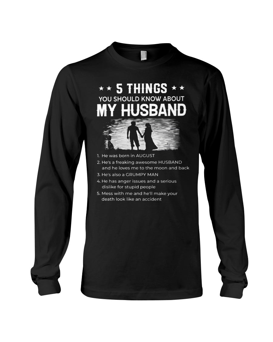 August Wife Gift - 5 Things About My Husband (SKU2604-288-08) - SUN08