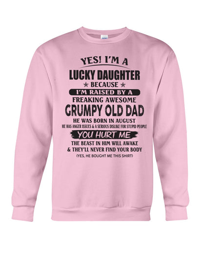 August - Yes! I'm a Lucky Daughter - The perfect gift for your daughter - (SKU07-85-08) - SUN08