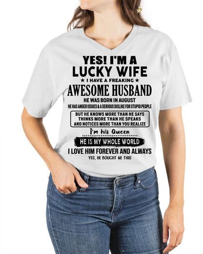 Yes, I'm a lucky wife - Perfect gift for your wife - (SKU-LK-WIFE-08) - SUN08